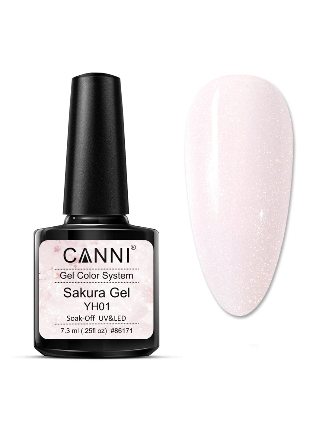 CANNI Sakura Gel Series Glitter Color UV/LED Gel Nail Polish 7.3 ml - YH01