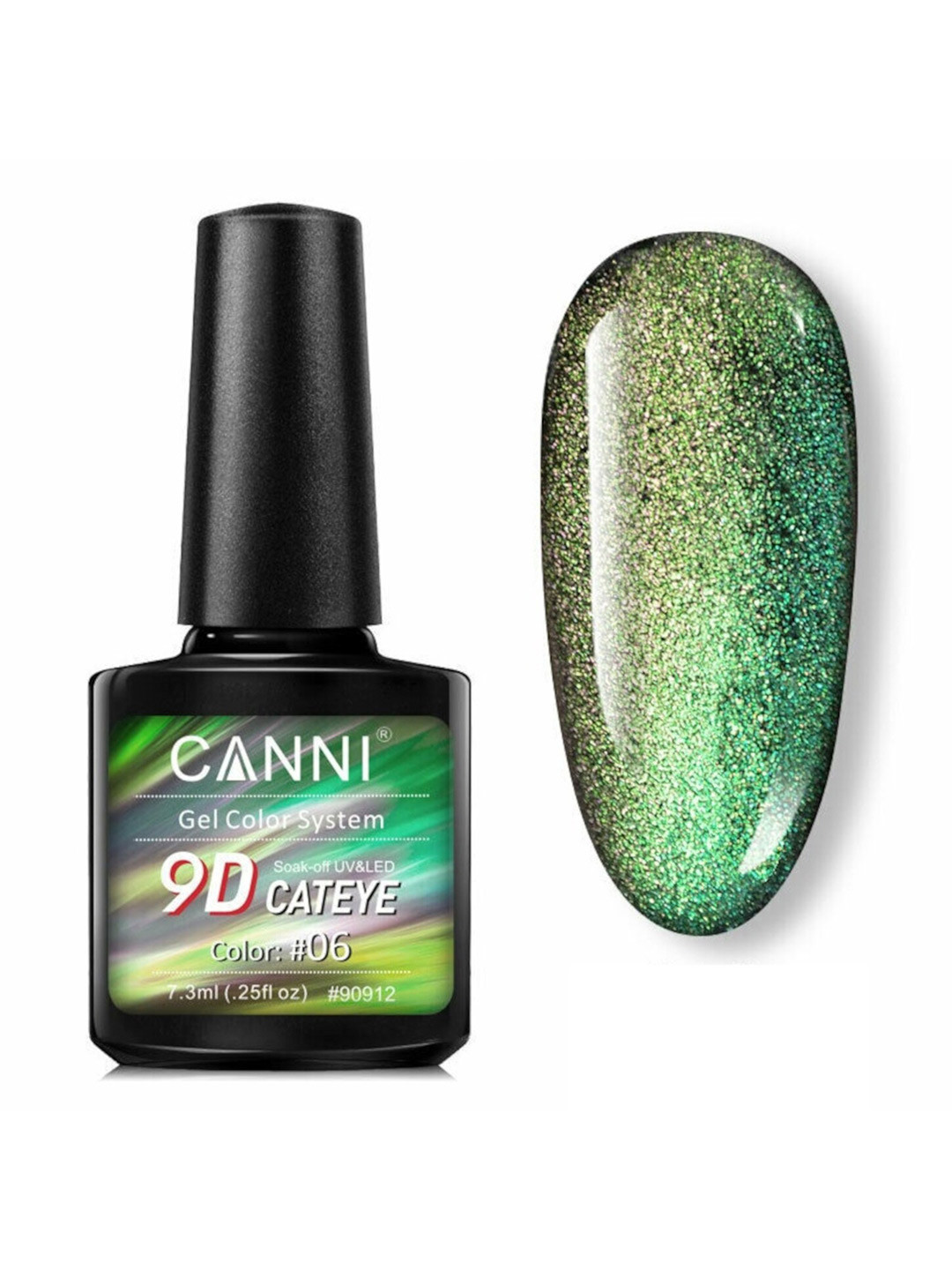 CANNI 9D Cat Eye Galaxy Magnetic UV-LED Soak-Off Gel Nail Polish - Shade 06