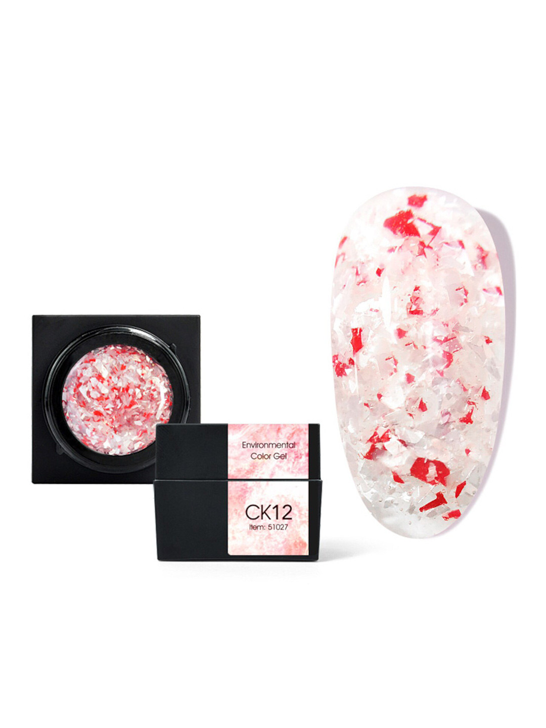 CANNI Full Cover Super Texture Shell Sequins Drawing Soak Off UV LED Gel Nail Polish - CK12 5ml