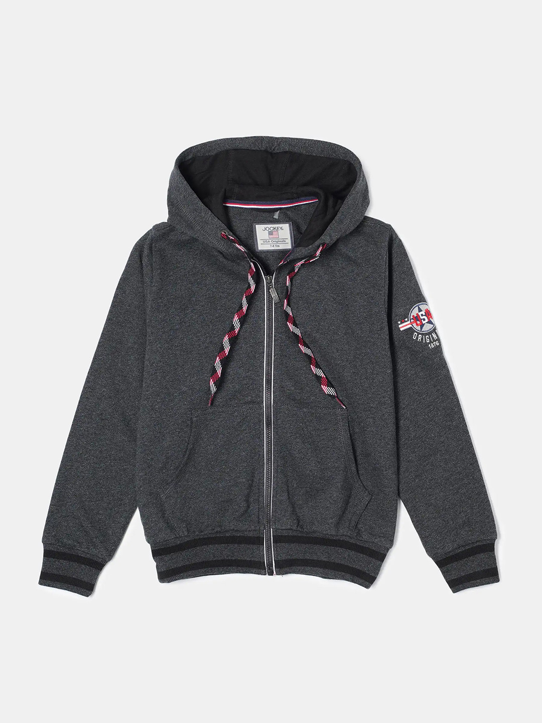 Jockey Boys Super Combed Cotton Hoodie Jacket With Front Pockets - UB50