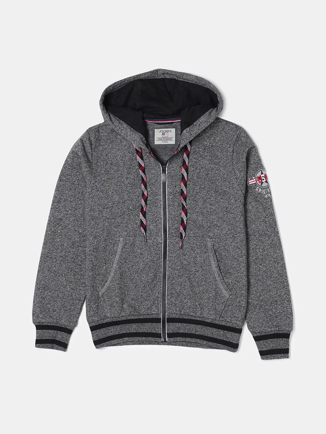 Jockey Boys Super Combed Cotton Full Sleeve Hoodie Jacket With Front Pockets - UB50