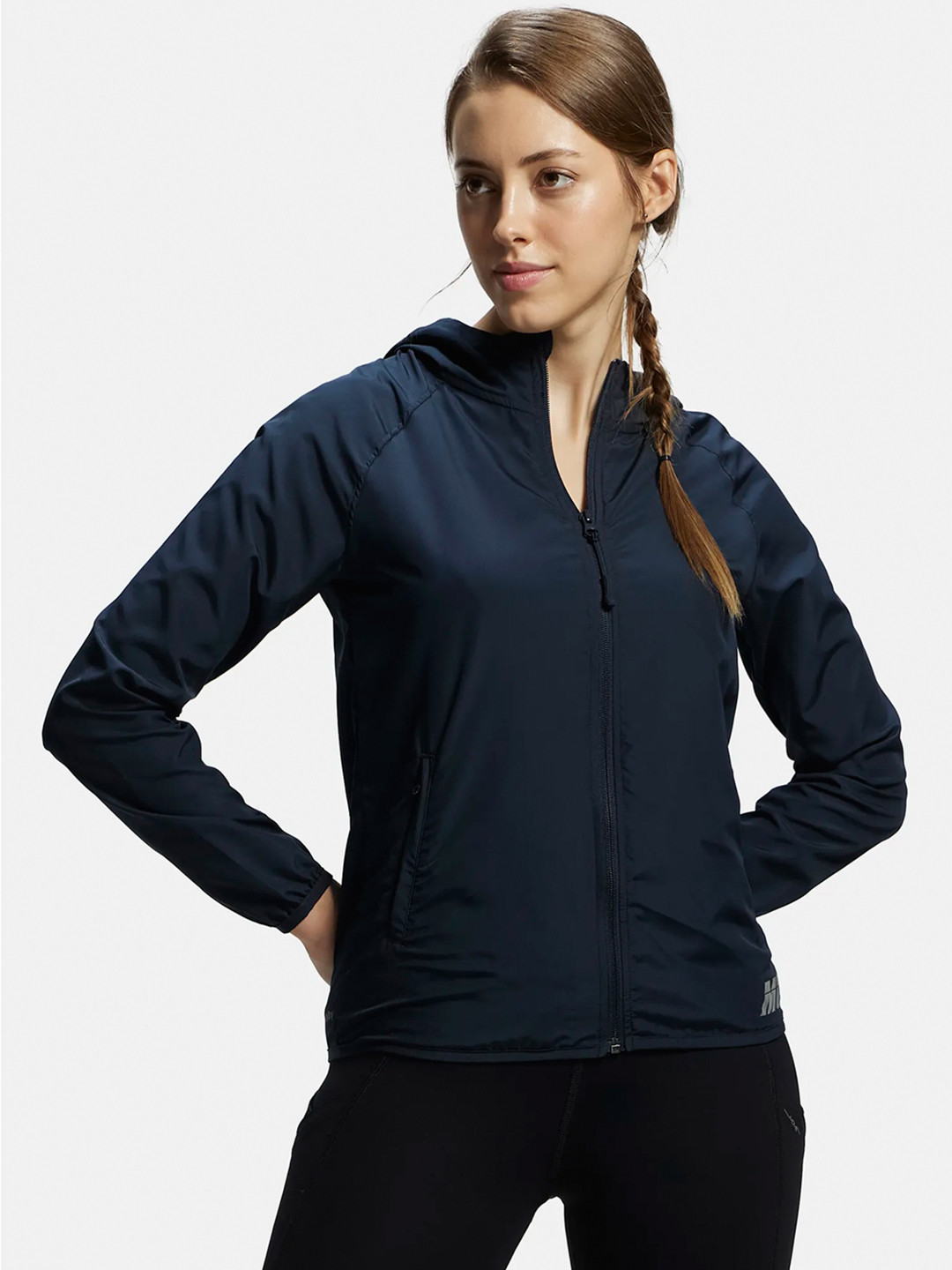 Jockey Microfiber Relaxed Fit Raglan Styled Water Resistant Hoodie Jacket-MW50