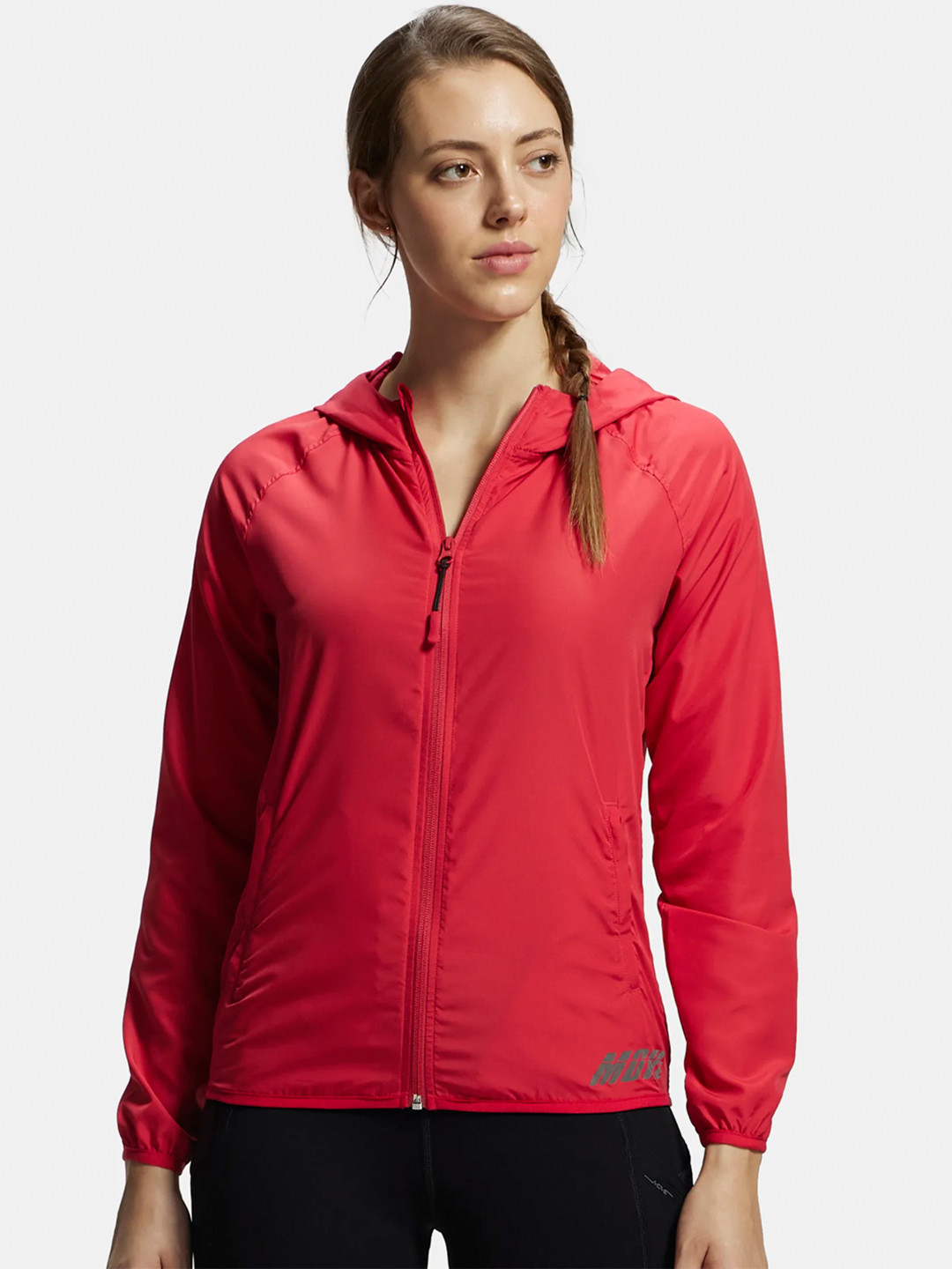 Jockey Microfiber Relaxed Fit Raglan Styled Water Resistant Hoodie Jacket-MW50