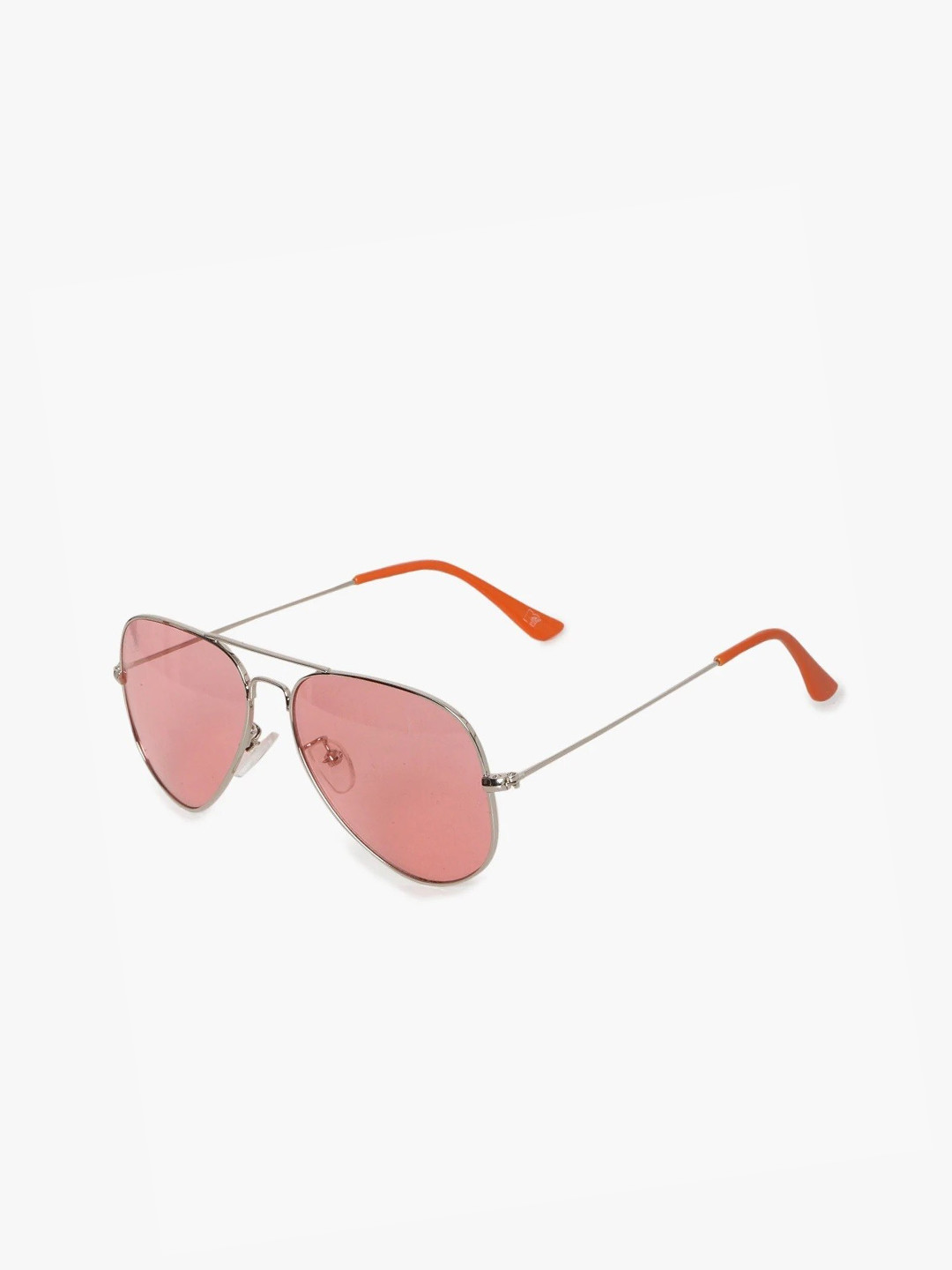 MTV Unisex Pink Lens & Silver-Toned Aviator Sunglasses with UV Protected Lens-MTV-123-C33