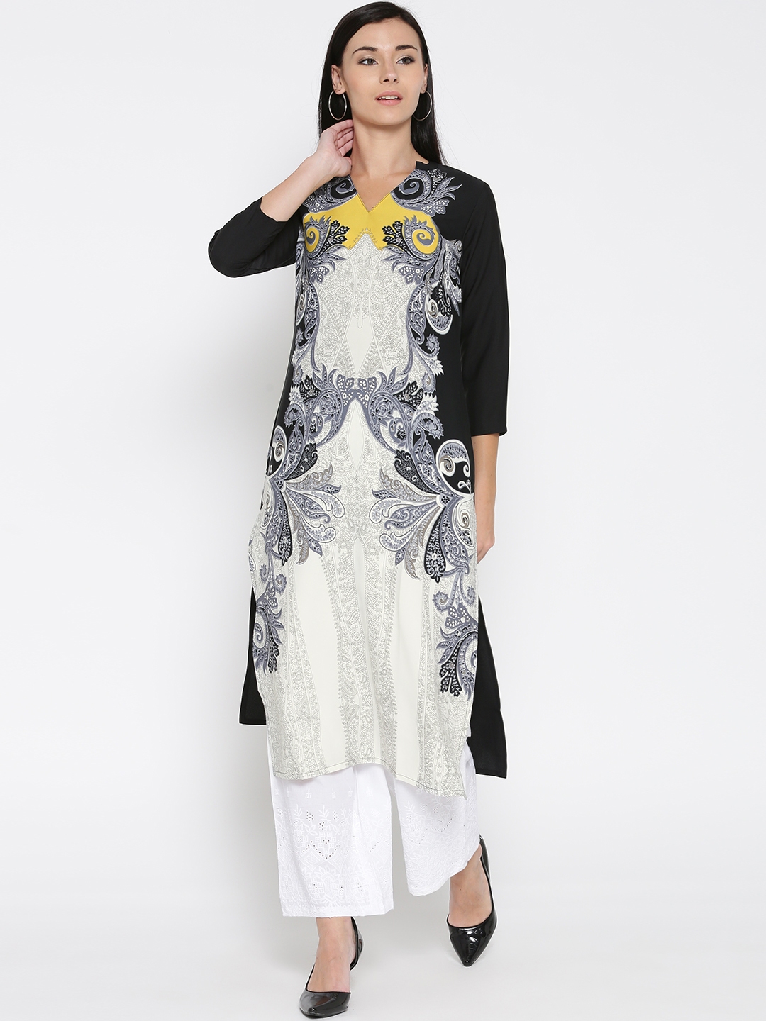 Buy sabhyata white kurti - In stock