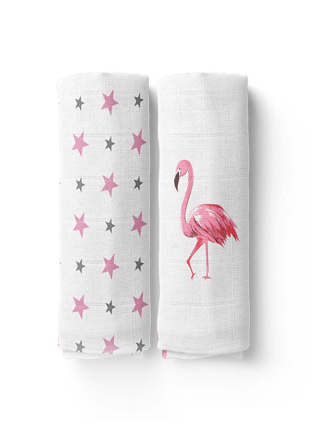 haus & kinder Infant Kids Set Of 2 100% Cotton Muslin Swaddle Wrap