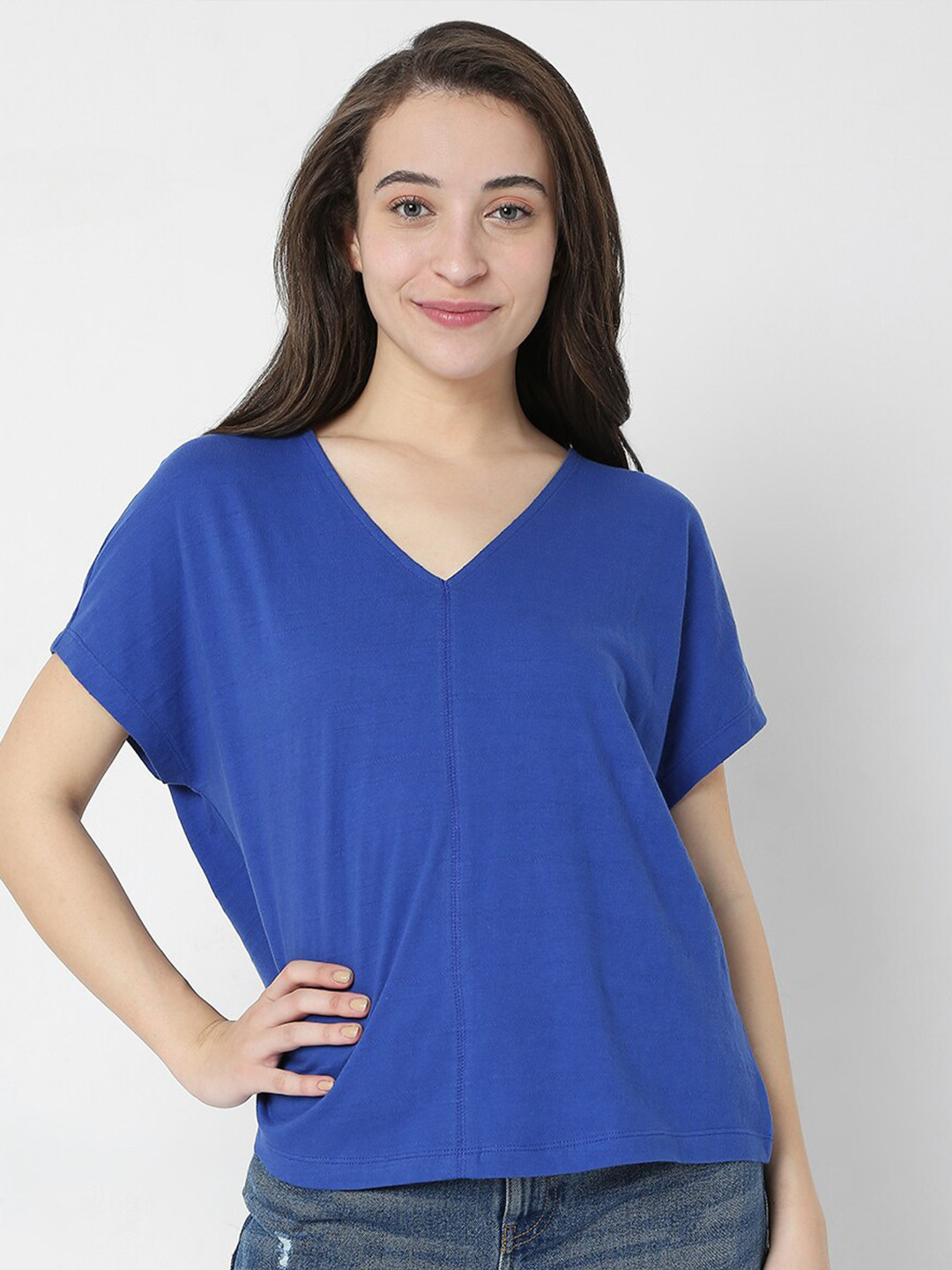 Vero Moda Blue Solid Top