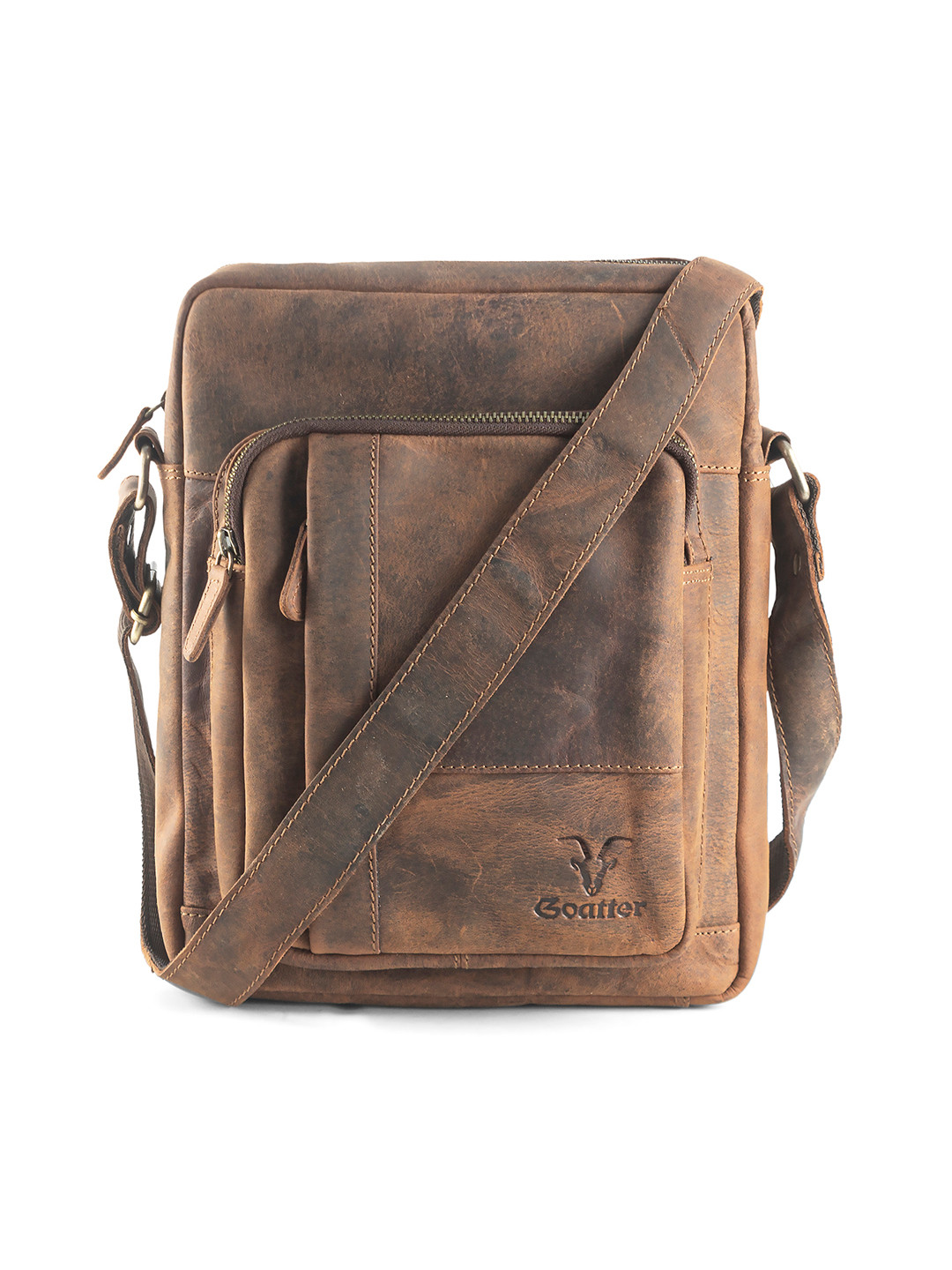 Goatter Men Coffee Brown Messenger Bag