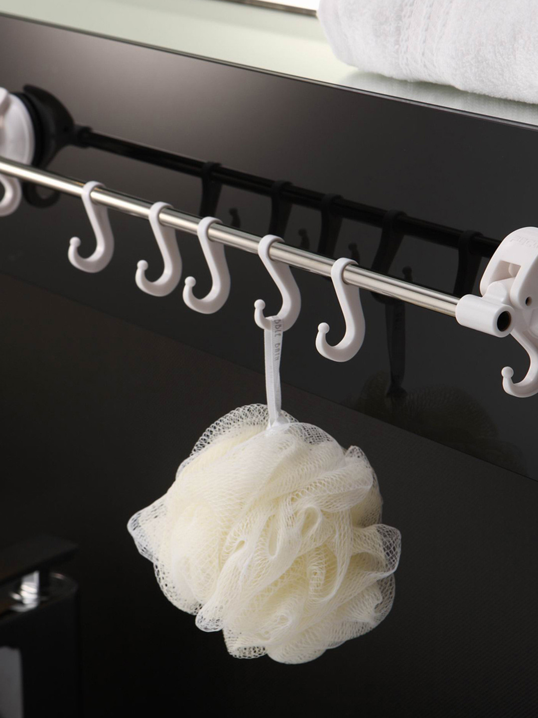 FECA White & Steel-Toned Stainless Steel Hooks