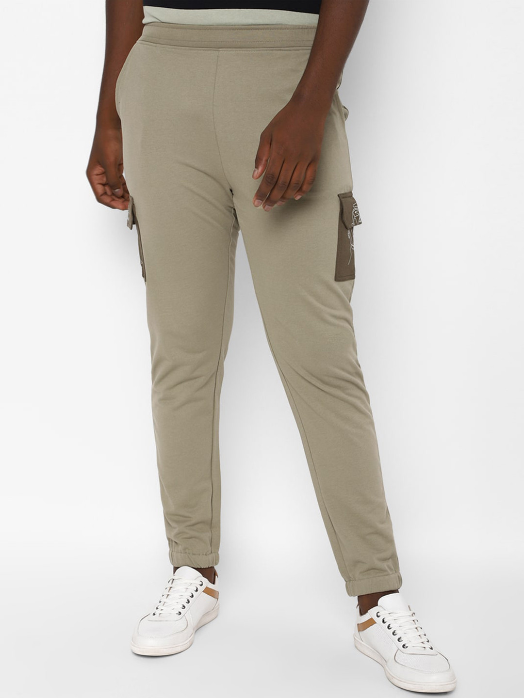 FOREVER 21 Men Olive Green Cargos Trousers