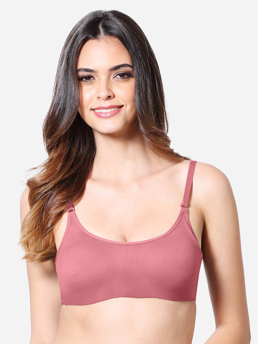 VStar Women Peach Seamless Medium Support T Shirt Bra