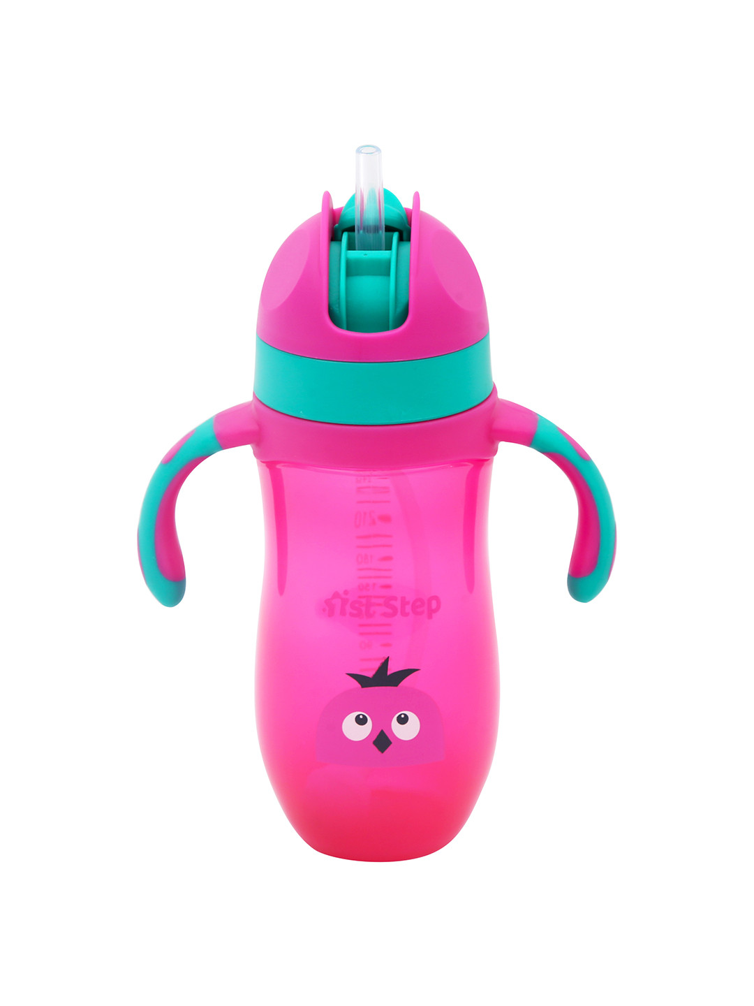 1st Step Kids Pink & Blue Printed Baby Sipper with Silicone Straw