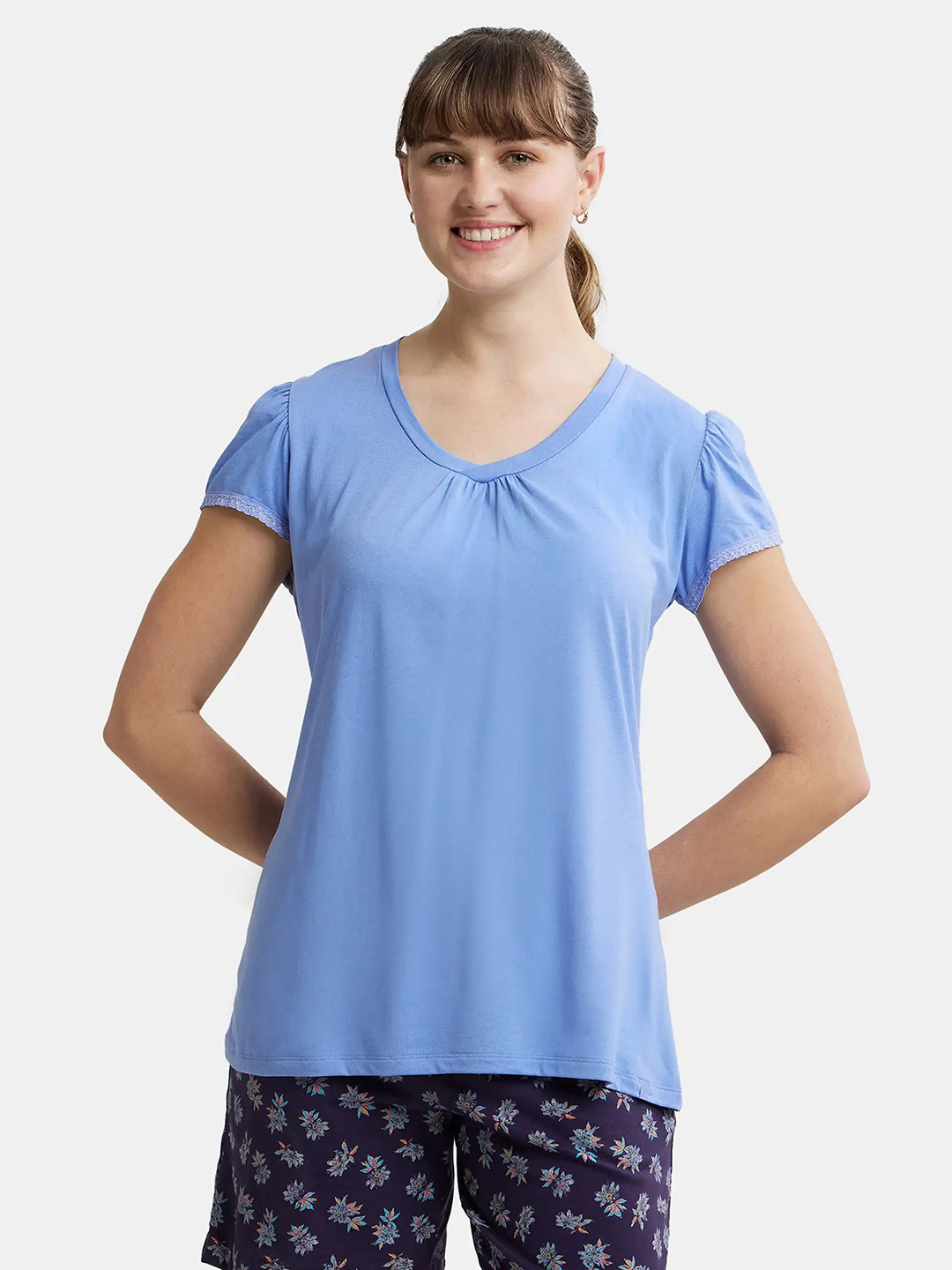 Jockey Solid Micro Modal Cotton Relaxed Fit Tshirt-RX12