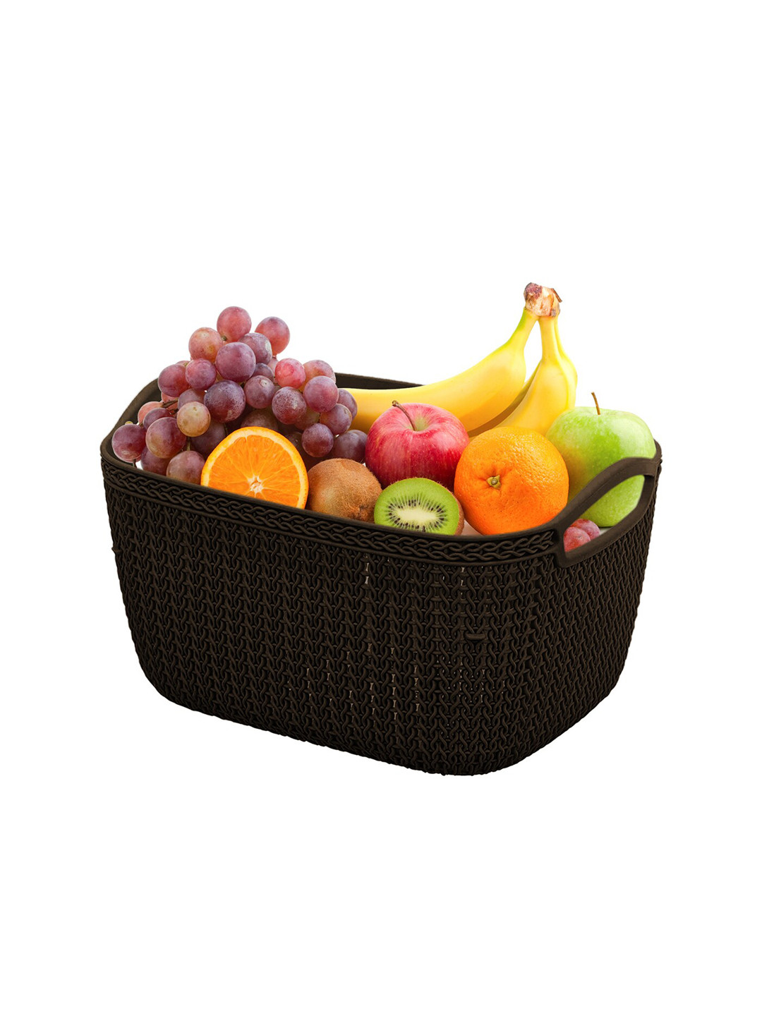 Kuber Industries Blue & Brown Set Of 4 Dishwasher Safe Unbreakable Plastic Storage Basket