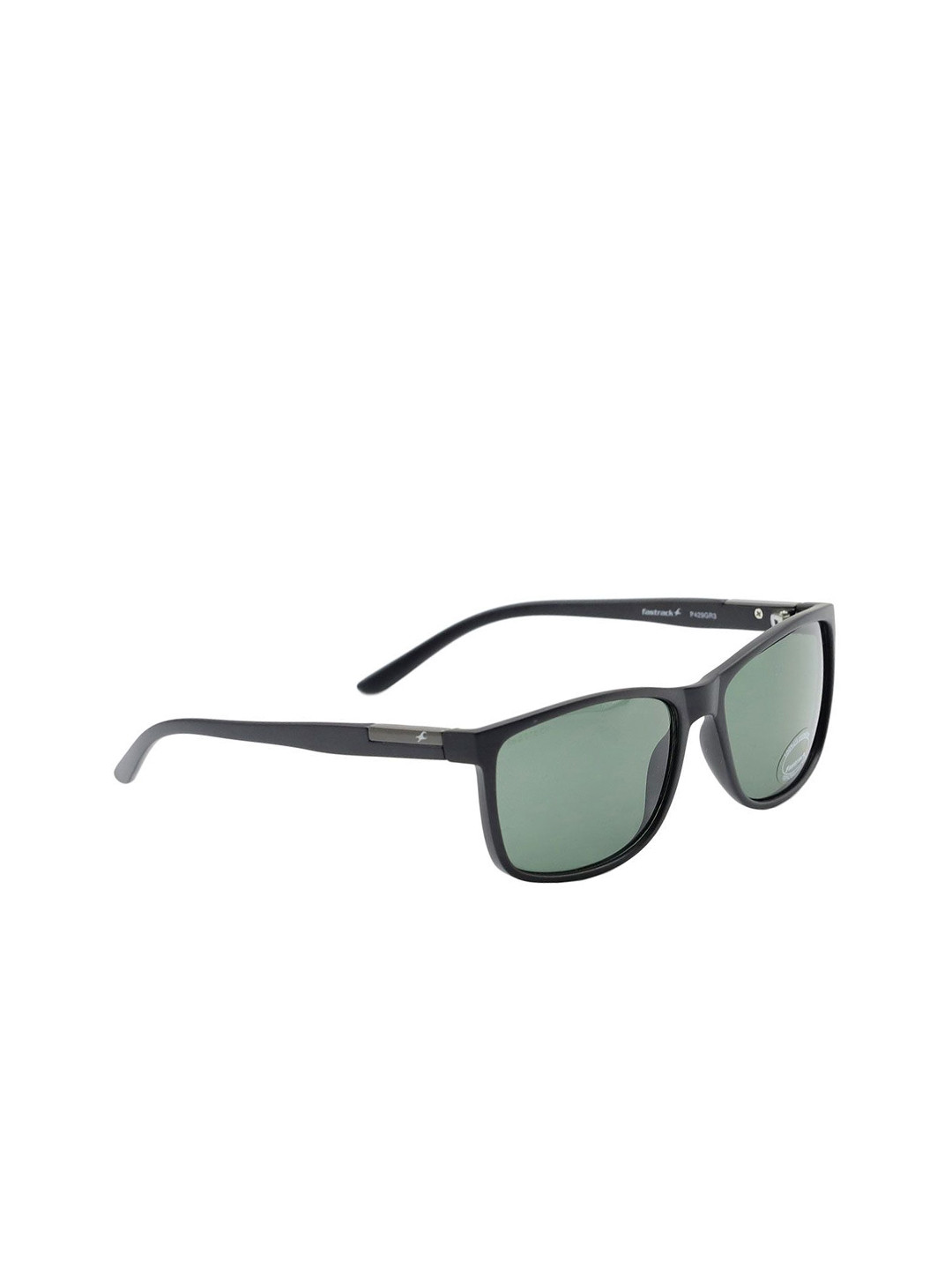 Fastrack Unisex Green Lens & Black Square Sunglasses with UV Protected Lens P429GR3