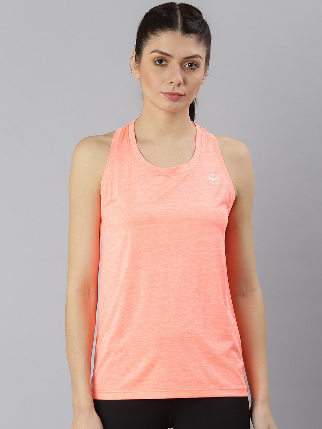 MKH Women Orange Dri-FIT Sports T-shirt