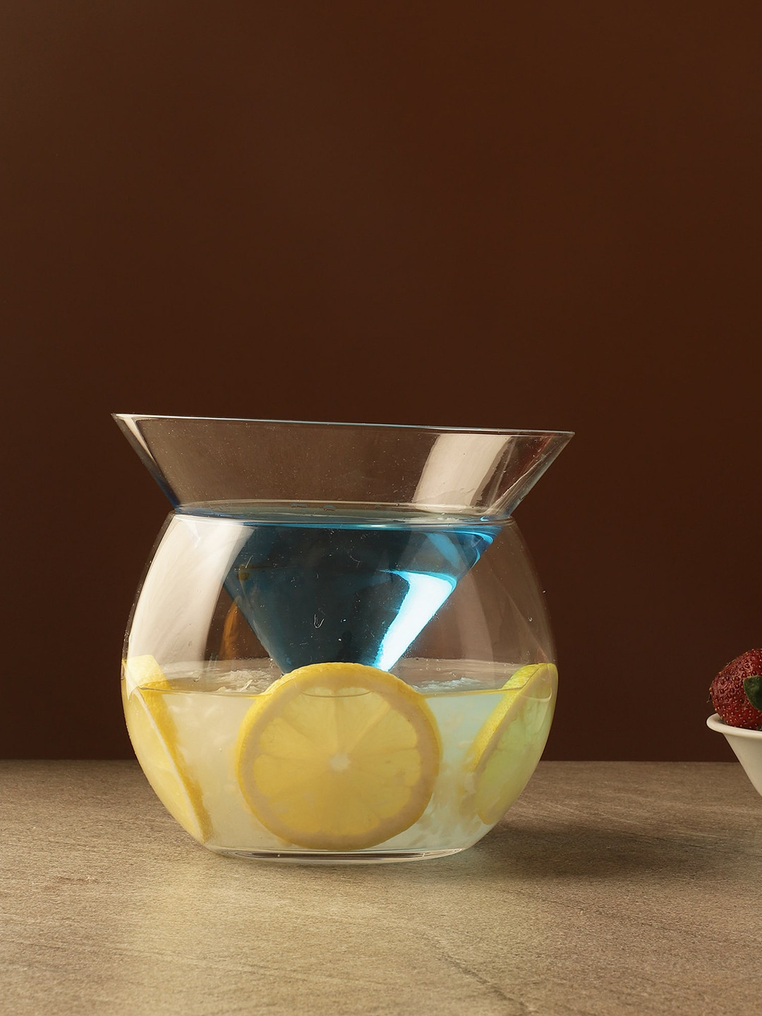 The Decor Mart Transparent Dishwasher Safe Martini Chillar Glass 350 ml