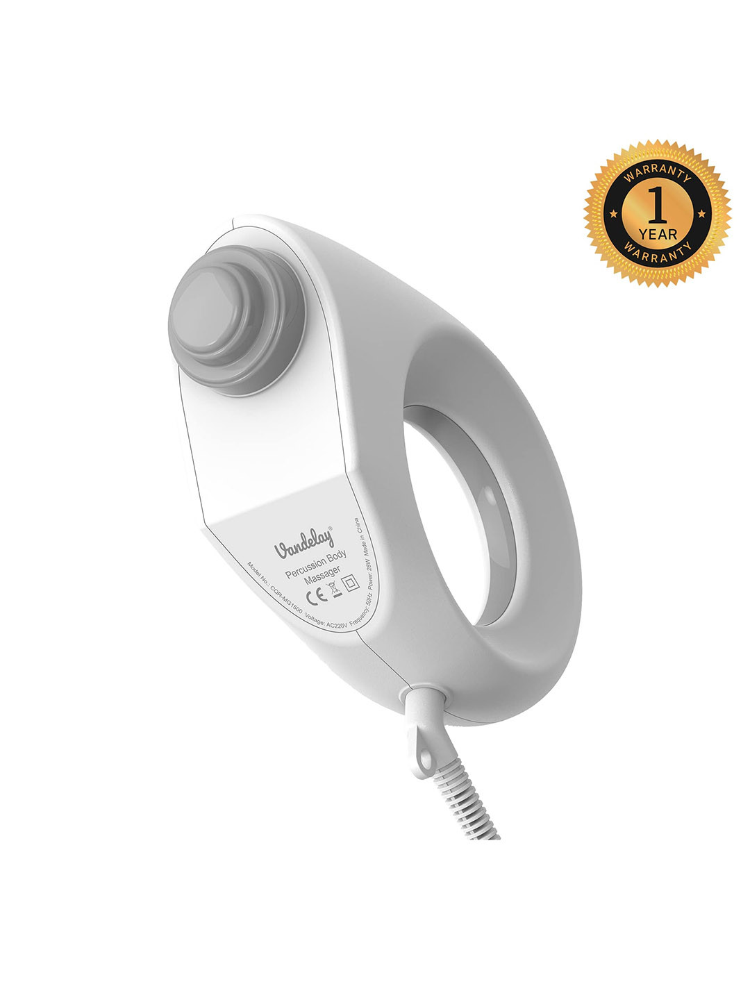Vandelay MG-1500 Deep Tissue Percussion Massager - White