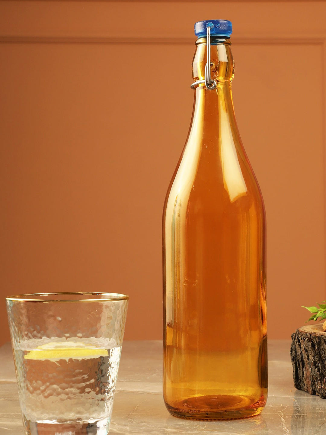 The Decor Mart Orange Solid Tint Flip Bottle