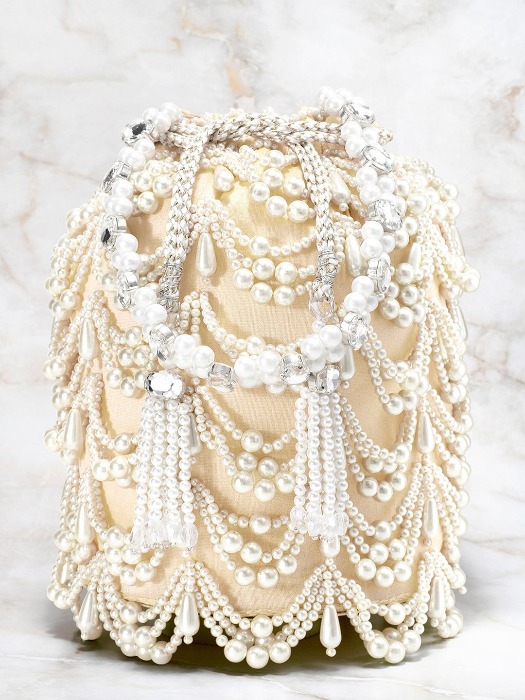 Peora Women Cream Clutches