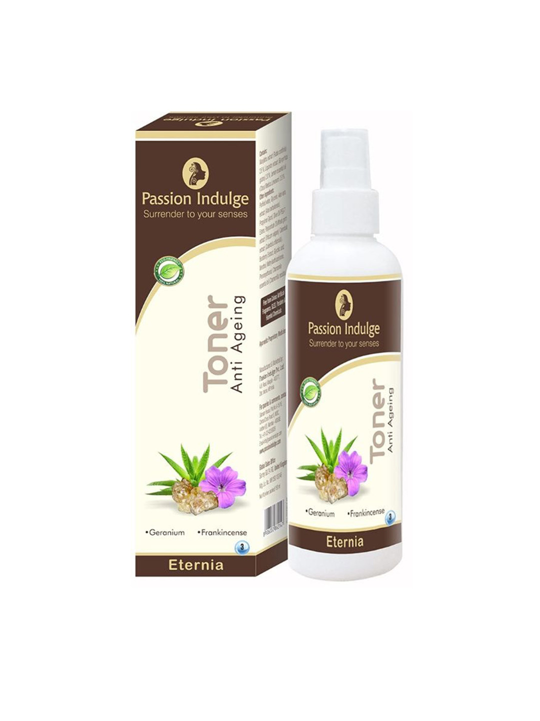 Passion Indulge Eternia Toner for Anti Aging with Geranium and Frankincense Oil - 100 ml
