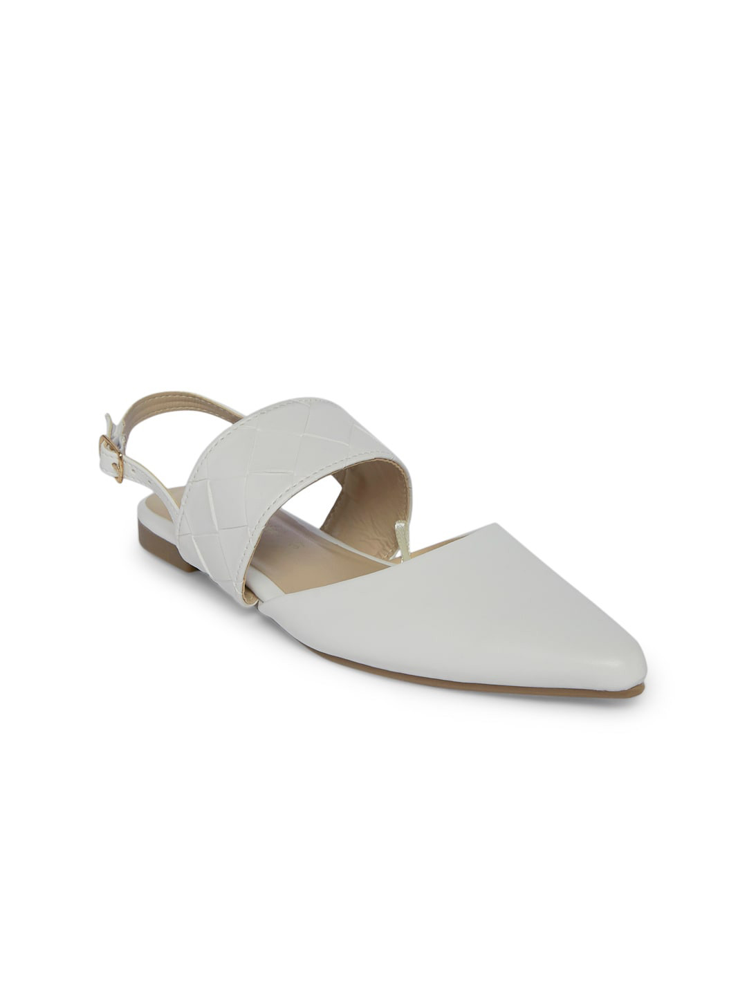 Forever Glam by Pantaloons Women Off White Slingback Flats