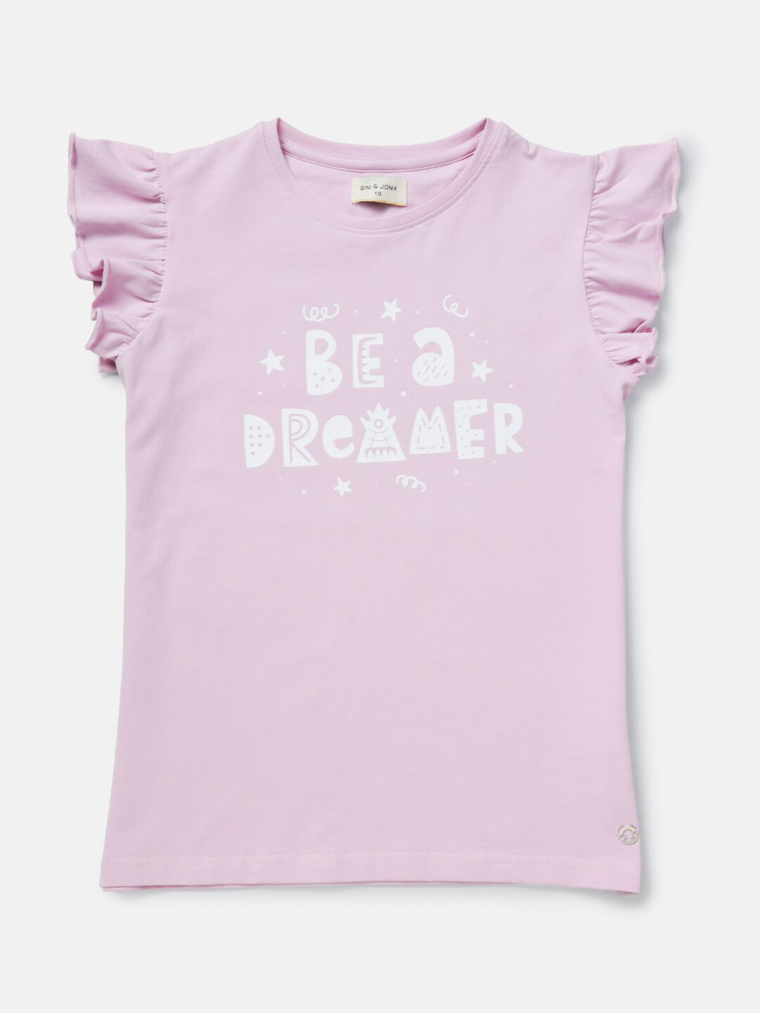 Gini and Jony Girls Purple Printed Top