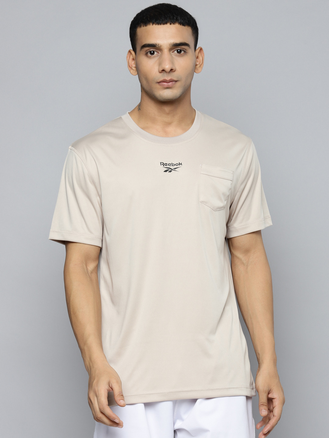 Reebok Men Beige T-shirt