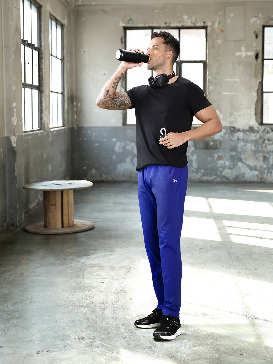 Reebok Men Relax Fit Cotton Track Pants