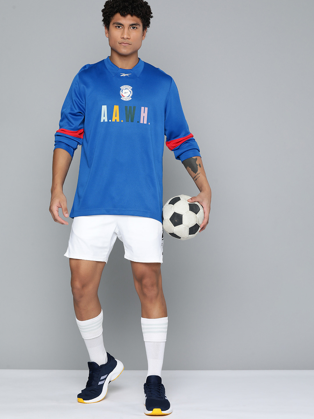 Reebok Classic Unisex Printed Polo Collar Soccer T-shirt