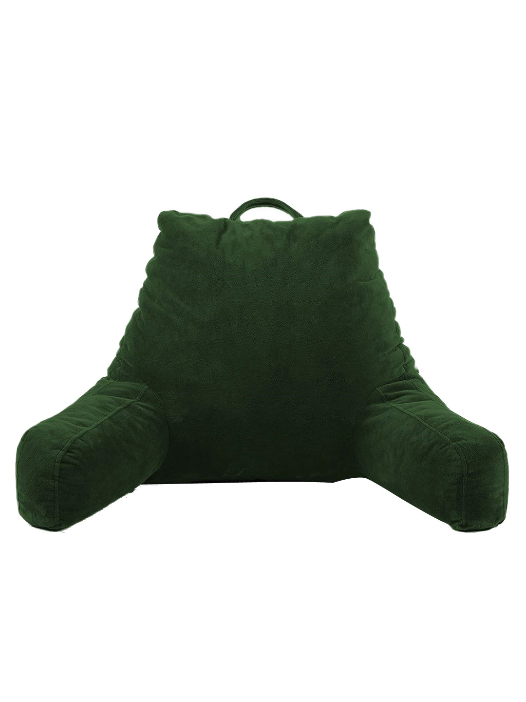 Pum Pum Green Solid Faux Velvet Adjustable Medium Fibre Therapedic Pillow-45.72 x 27.94 x 38.1 cm