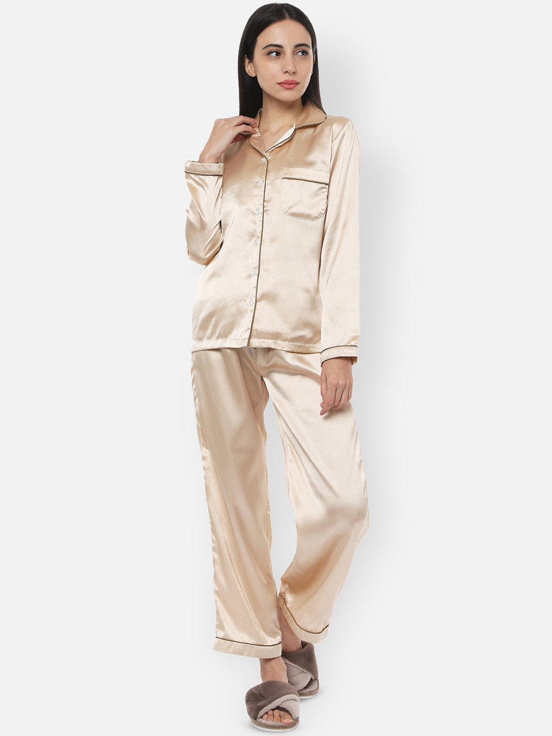 Ashtag Women Champagne Night suit