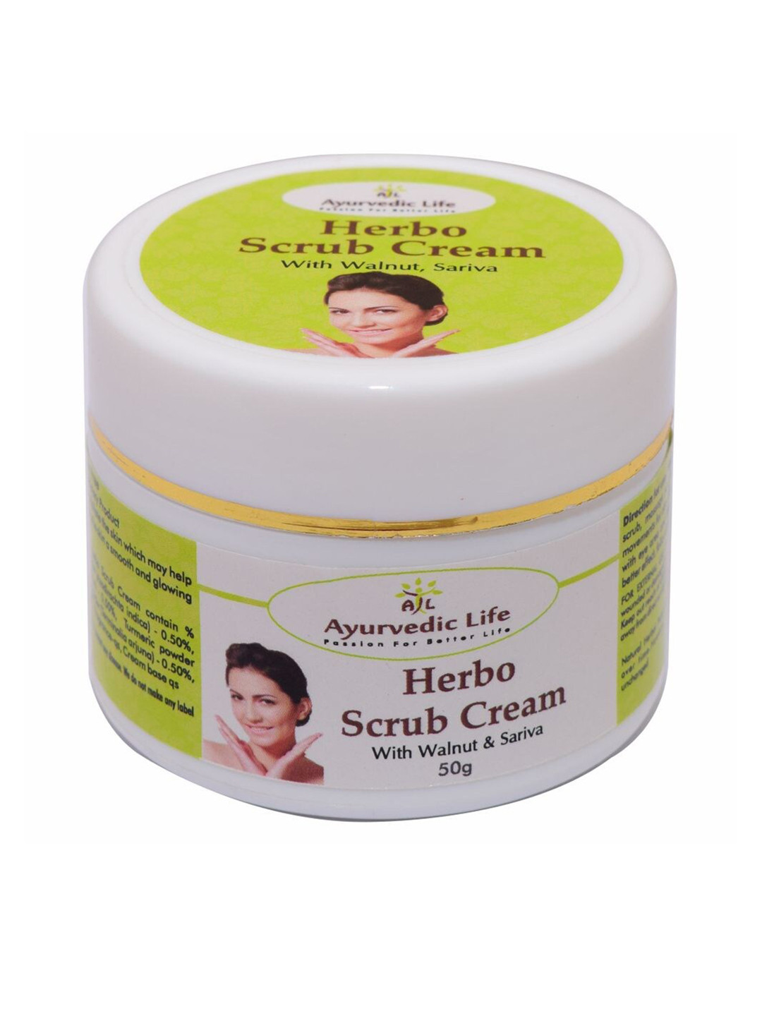 Ayurvedic Life Herbo Scrub Cream with Walnut & Sariva - 50 g