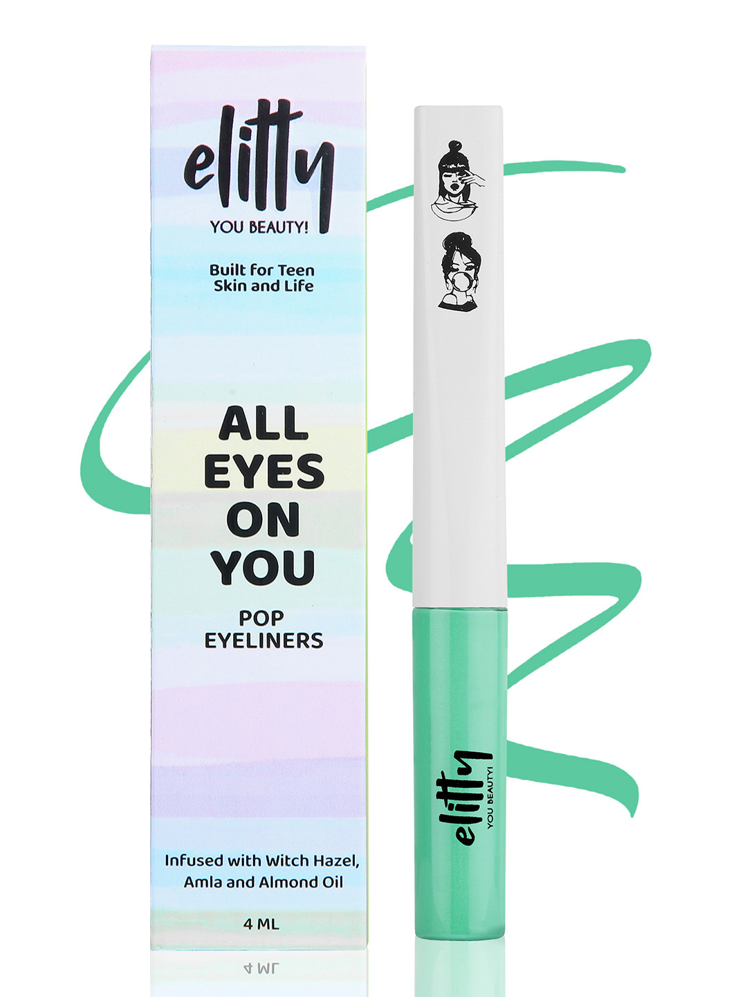 Elitty High Maintenance Teen Girls Long Lasting Matte Finish Liquid Pop Eyeliner - 4ml