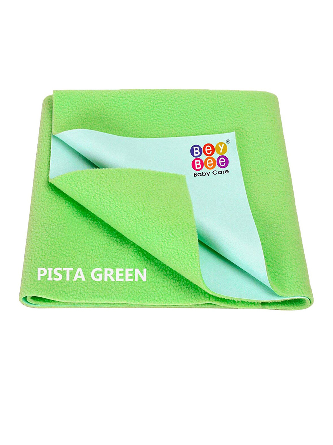 BeyBee Unisex Kids Green & Blue Solid ingle Size Water-Resistant Reusable Mattress Protector