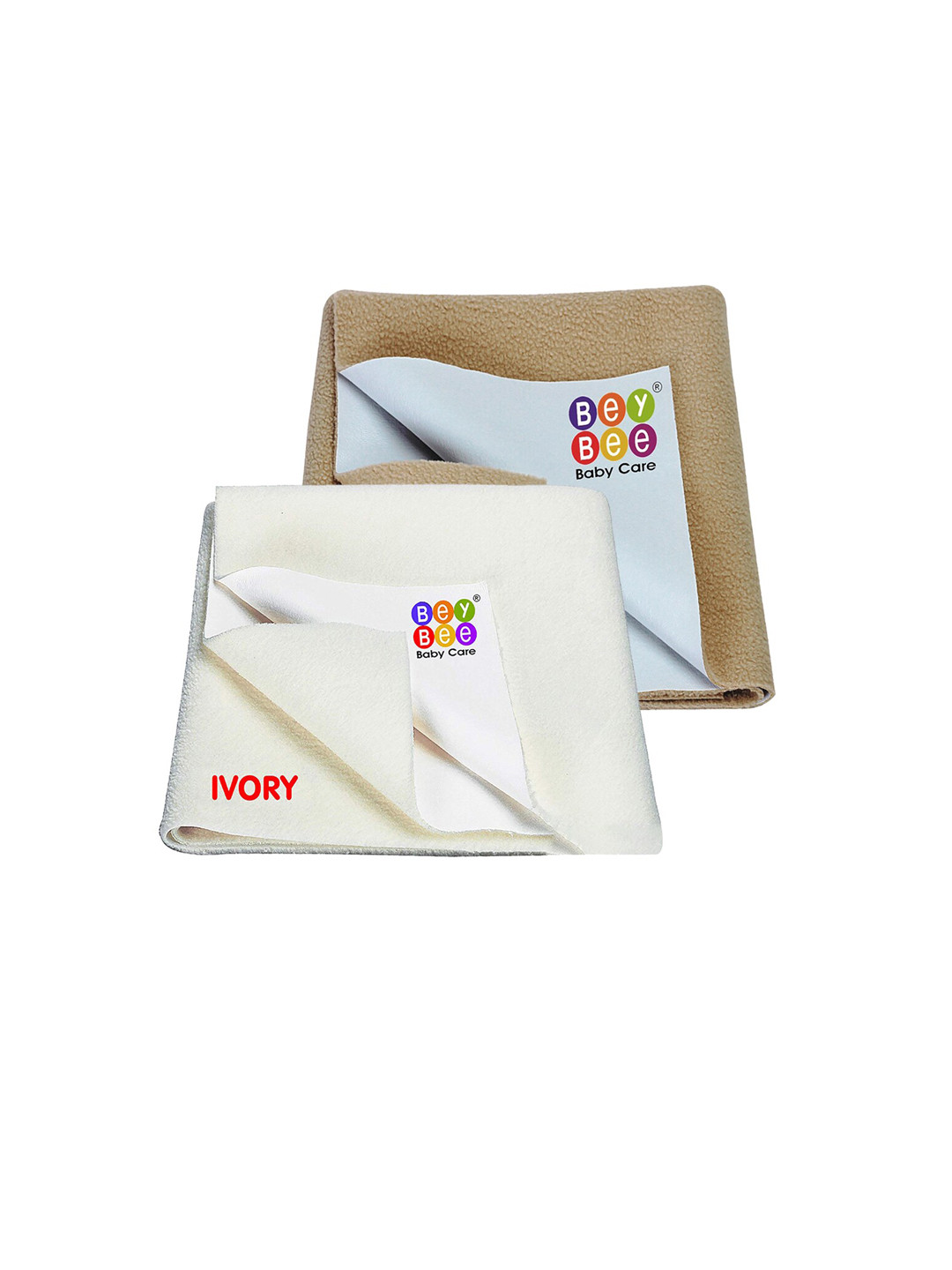 BeyBee Ivory &  Beige Set of 2 Baby Bed Mattress Protector