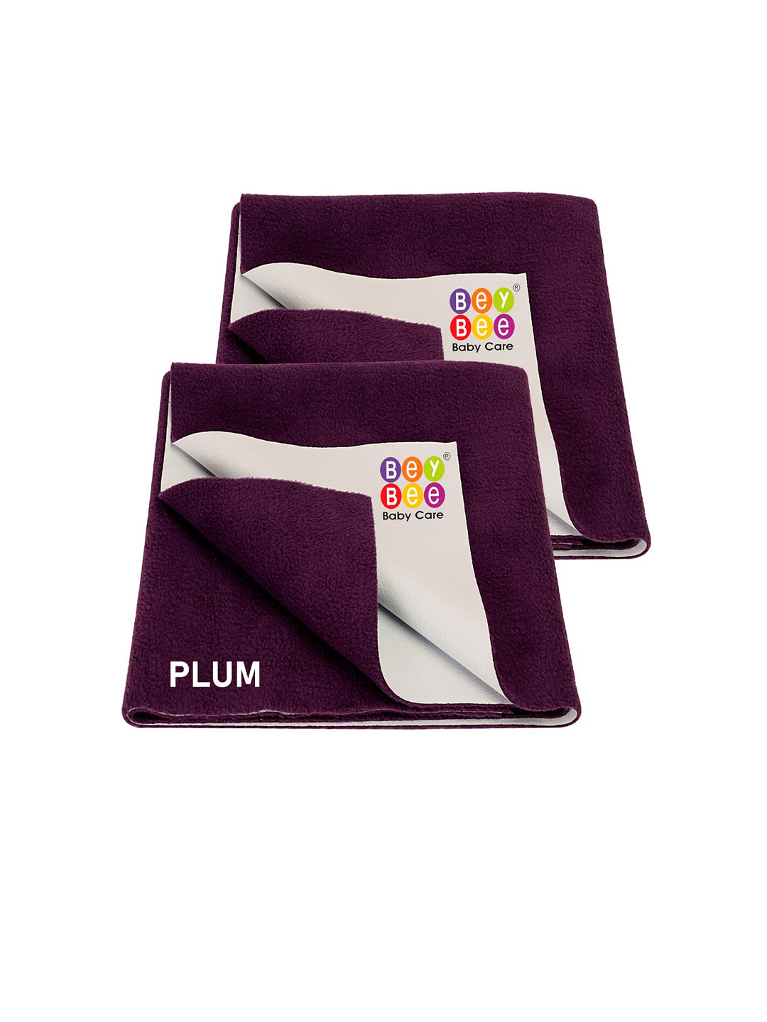 BeyBee Kids Set Of 2 Purple Mattress Protectors