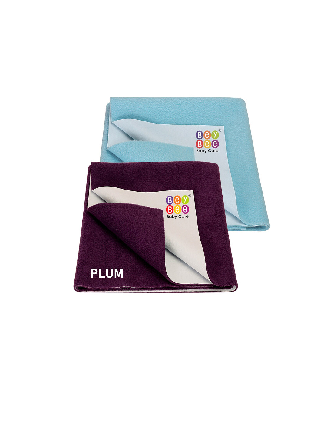 BeyBee Pack Of 2 Assorted Quick Dry Waterproof Cotton Bed Protector
