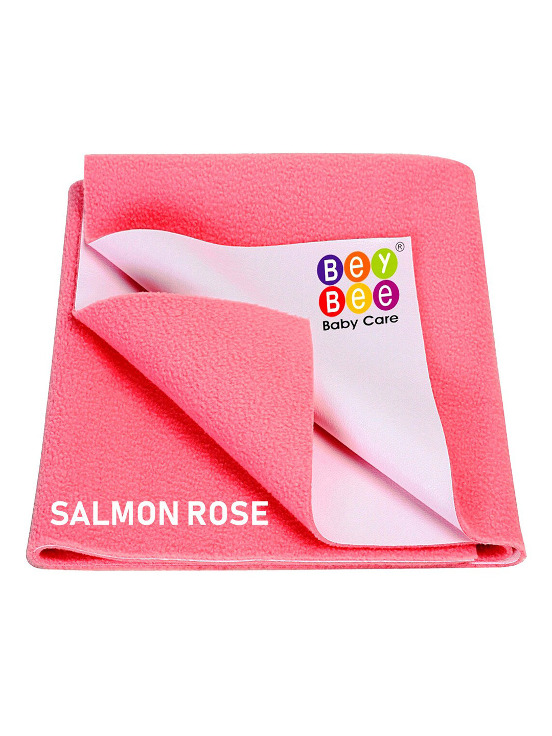 BeyBee Kids Set Of 2 Pink Solid Mattress Protectors