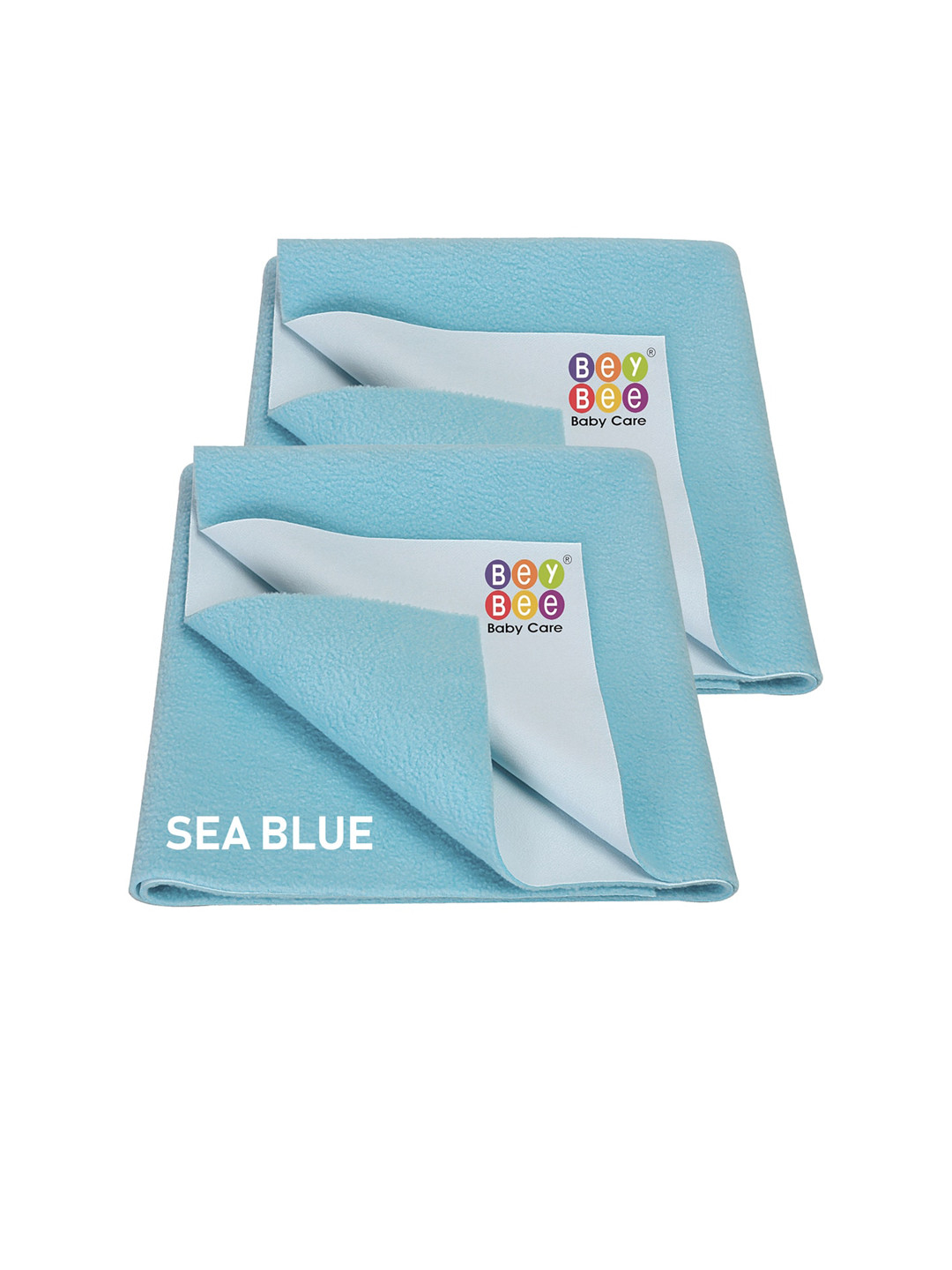 BeyBee Pack of 2 Kids Blue Cotton Bed Protecting Mat