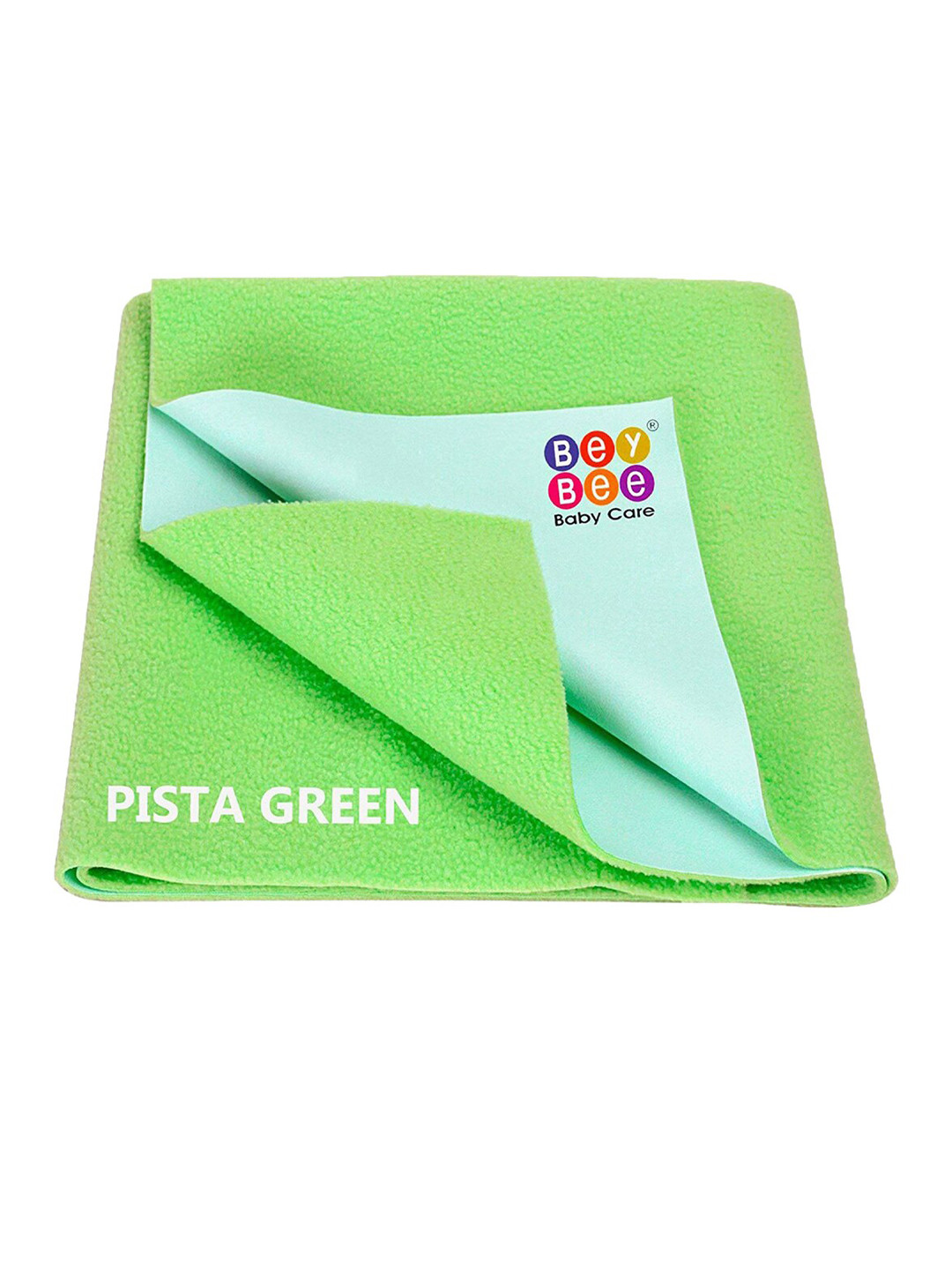 BeyBee Kids Green Solid Waterproof Dry Sheet Cotton Mattress Protector
