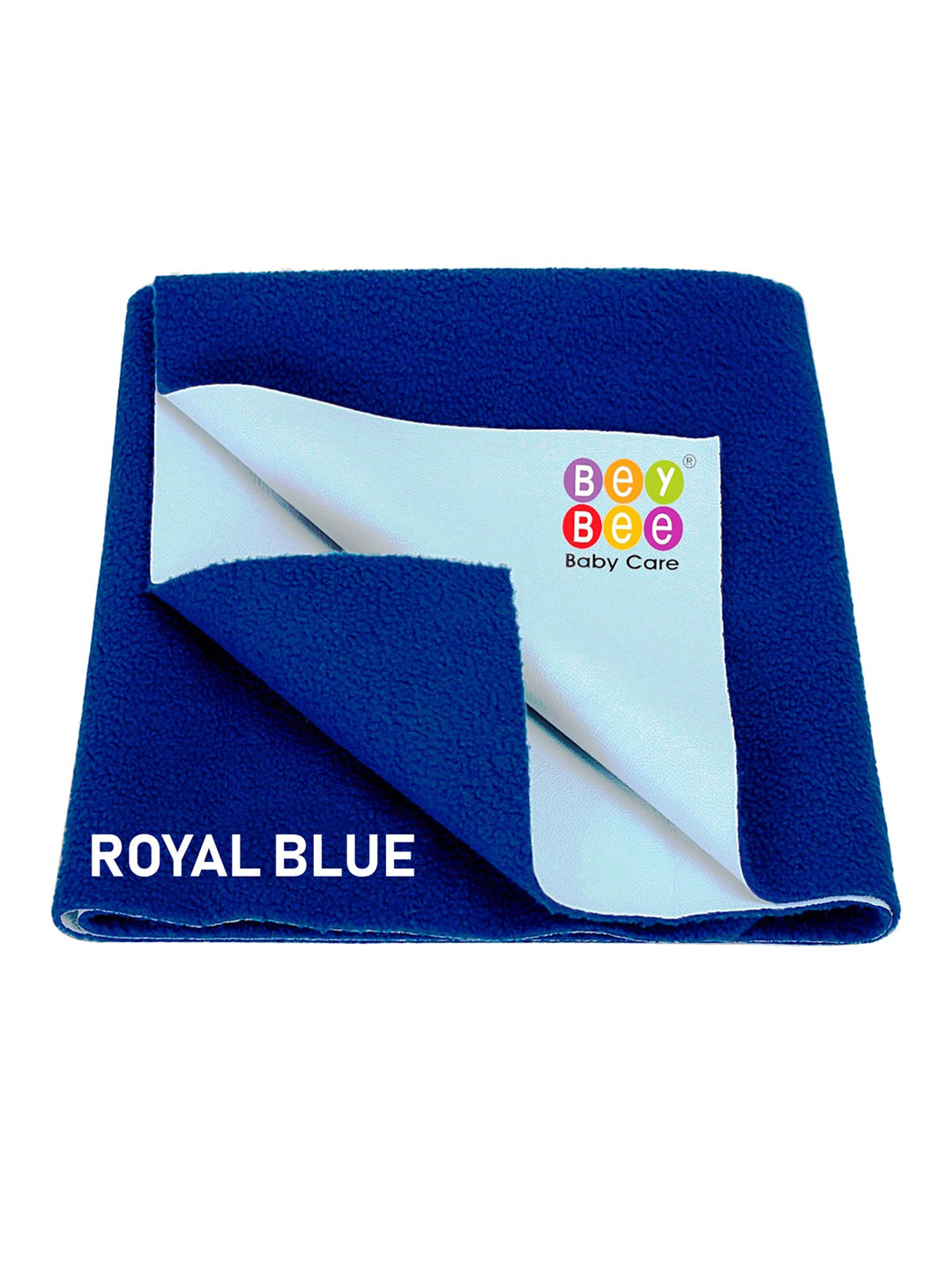 BeyBee Kids Blue Solid Waterproof Dry Sheet Cotton Mattress Protector