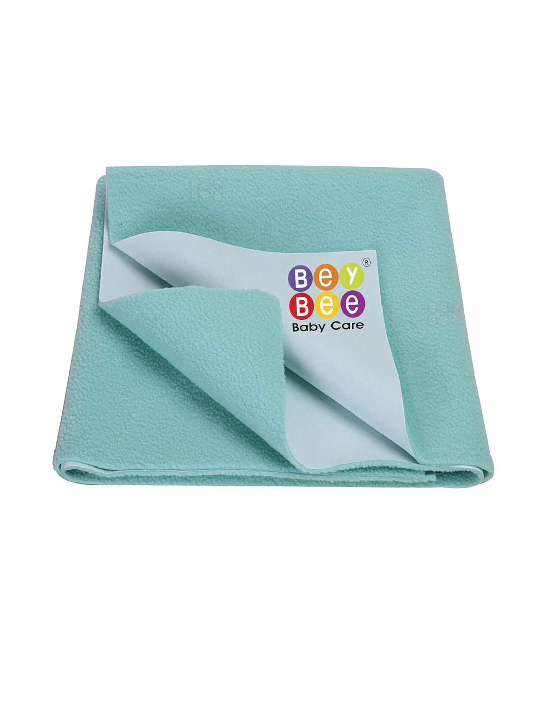 BeyBee Unisex Kids Sea Green Solid Waterproof Dry Sheet Cotton Mattress Protector