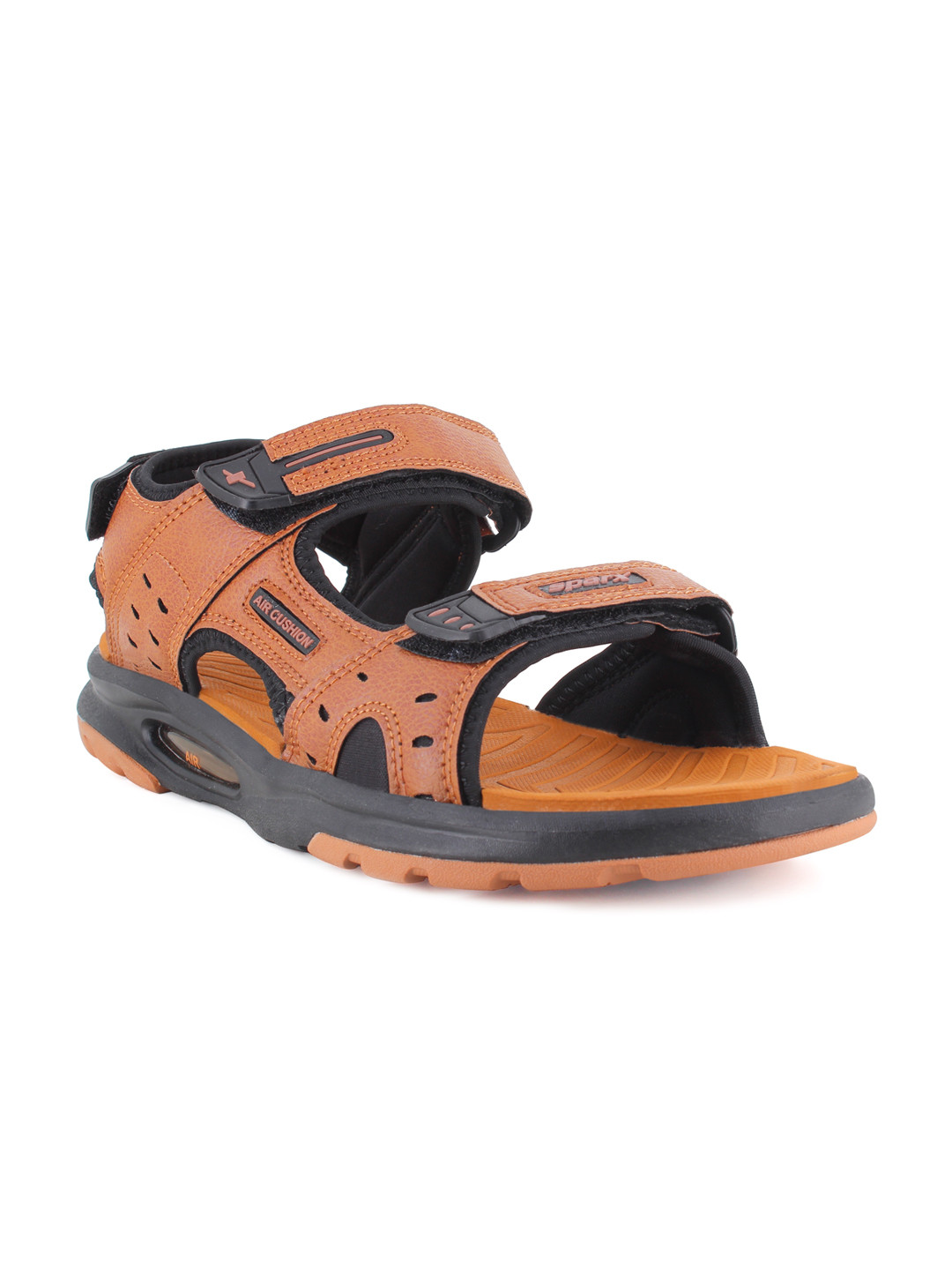 Sparx Men Tan & Black Patterned Sports Sandals