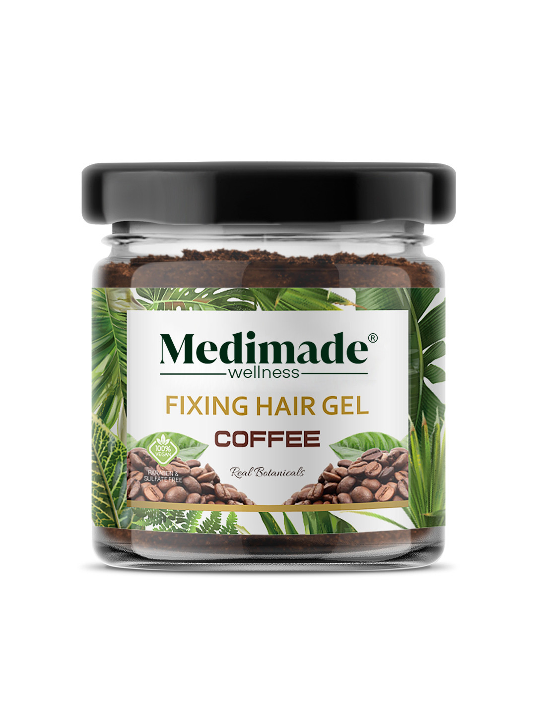 Medimade Real Botanicals Coffee Fixing Hair Gel with Vitamin E & Pro Vitamin B5 - 30 g