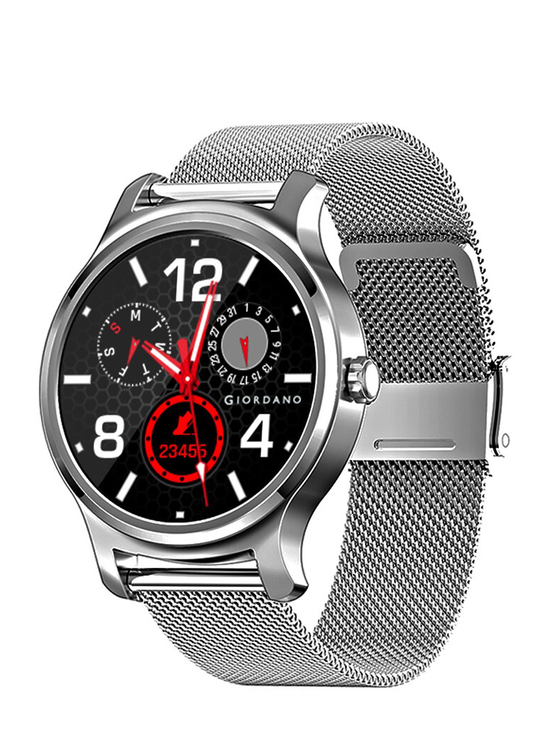 GIORDANO Unisex Silver Smart Watch