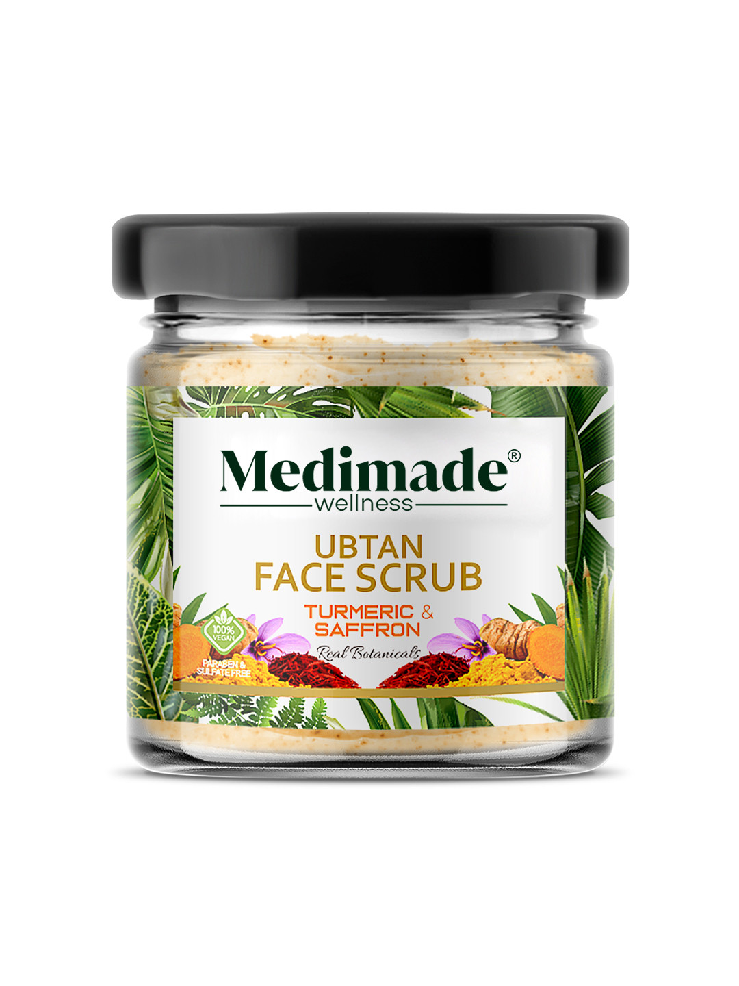 Medimade Ubtan Face Scrub with Turmeric & Saffron for Tanning & Pigmentation - 30g