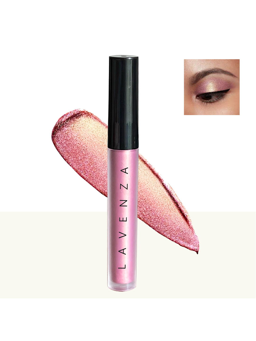 LAVENZA Colour Pop Liquid Liquid Eyeshadow Highlighter & Lip Topper 3ml - Pink Blush