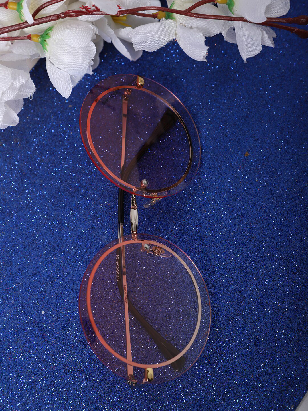 MARC LOUIS Women Red Lens & Red Round Sunglasses with UV Protected Lens