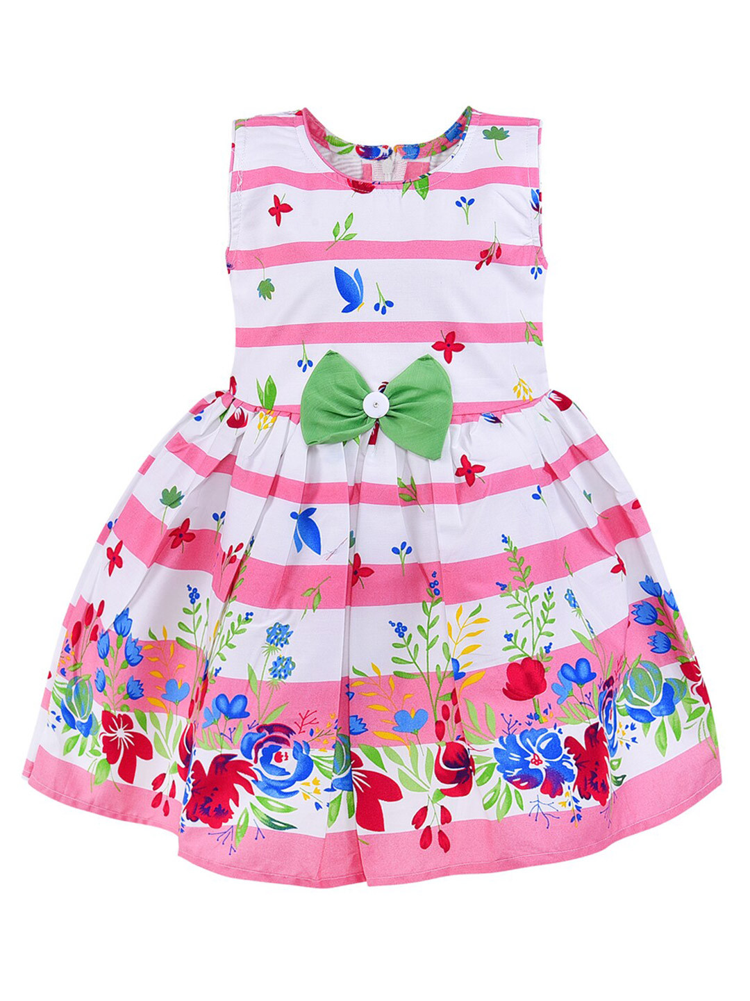 Wish Kids Karo Pink Floral Dress